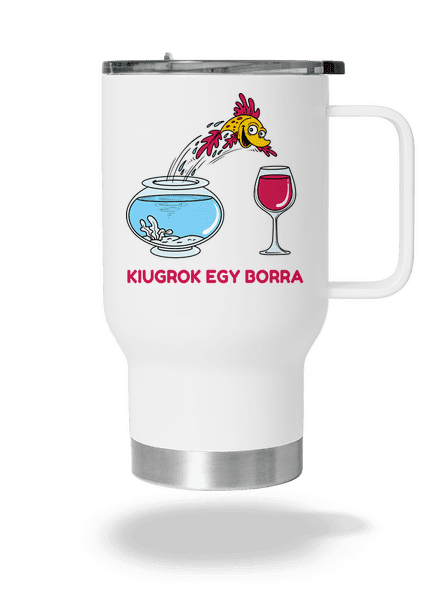 Kiugrok egy borra termosz bögre White