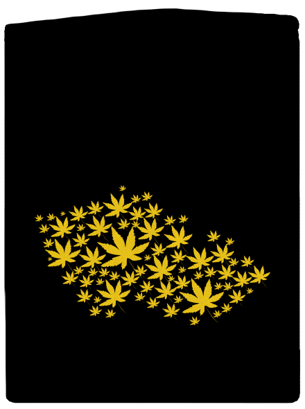 Ganja country cipzáras férfi pulóver Black