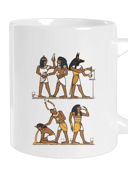 Egyiptomi parti nagy bögre White