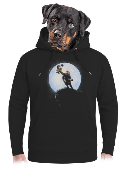 Minyon király unisex prémium pulóver Dark Black