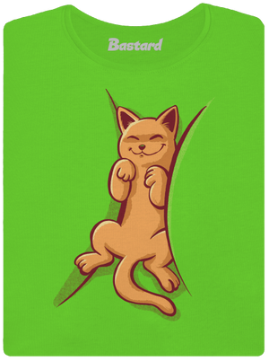 Alvó cica női póló Apple Green