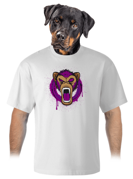 Ape face unisex túlméretezett póló White