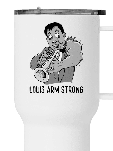 Louis Armstrong termosz bögre White