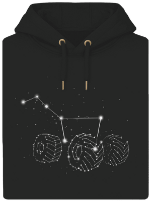 Göncölszekér unisex prémium pulóver Dark Black