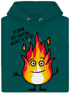 Olyan az eszem, mint a tűz! unisex prémium pulóver Emerald Green
