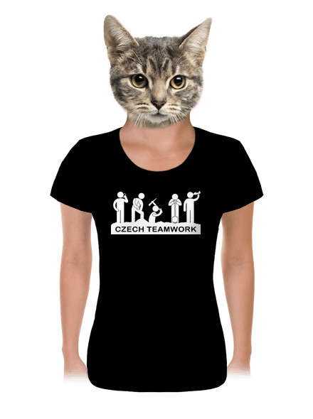 Czech Teamwork női póló Black