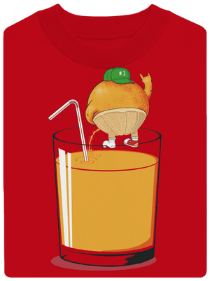 Részeg narancs unisex crewneck Red