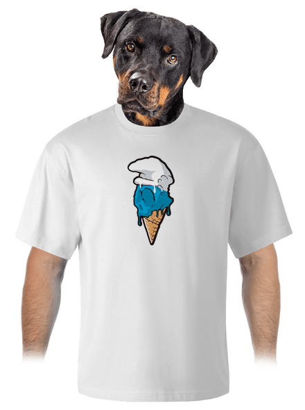 Törpfagylalt unisex túlméretezett póló White