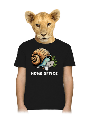 Sneka home office gyerek póló Black