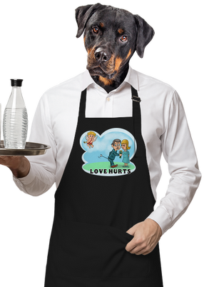 Love hurts kötény Black