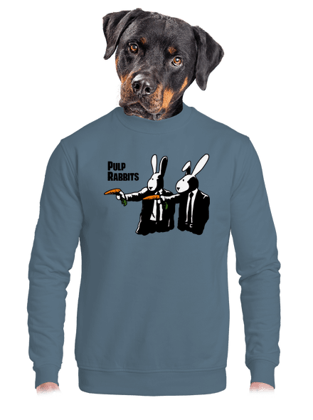 Pulp Rabbits unisex crewneck Nordic Blue
