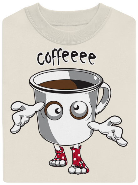 Zombie coffee unisex crewneck Off White