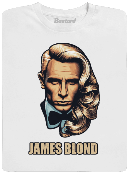 James Blond férfi hosszú ujjú póló White