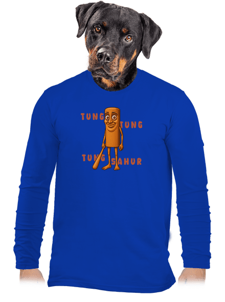 Tung Tung Tung Sahur – Italian Brainrot férfi hosszú ujjú póló Royal Blue