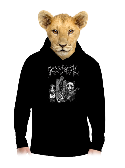 ZOO metal gyerek kenguruzsebes pulóver Black