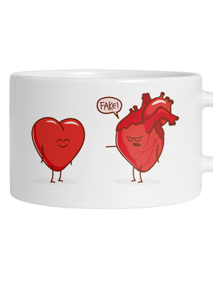 Szívügyek macaron bögre White