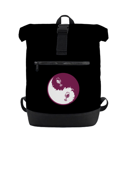 Yin Yang bor hátizsák Black