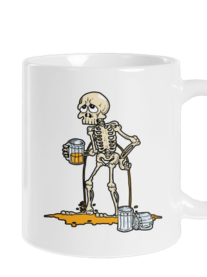 Csontváz és sör hagyományos bögre White