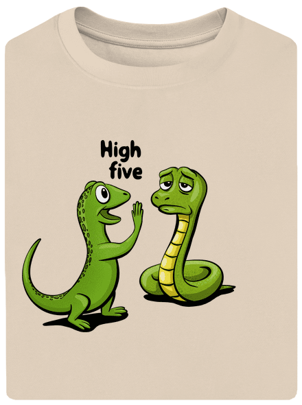 High Five unisex túlméretezett póló Almond