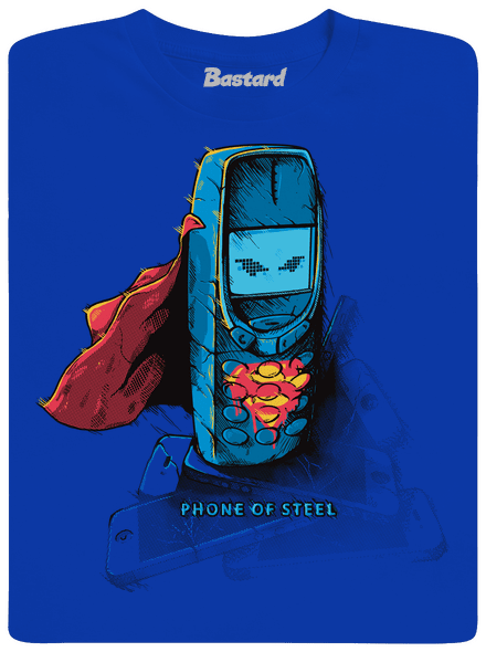 Mobiltelefon acélból férfi hosszú ujjú póló Royal Blue