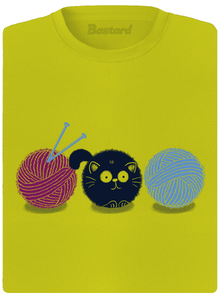Macska női sportpóló Neon Yellow