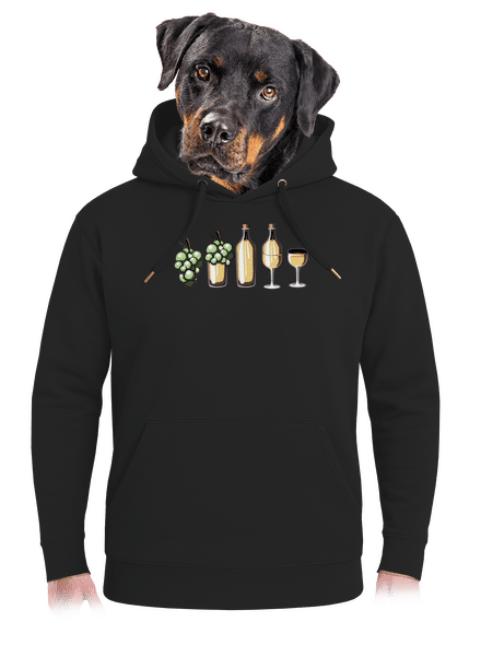 A fehérbor evolúciója unisex prémium pulóver Dark Black