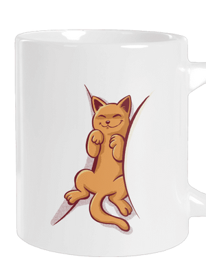 Alvó cica nagy bögre White