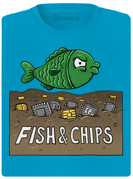 Fish and IT chips női sportpóló Blue Atol