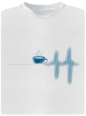 Coffee help férfi sportpóló White