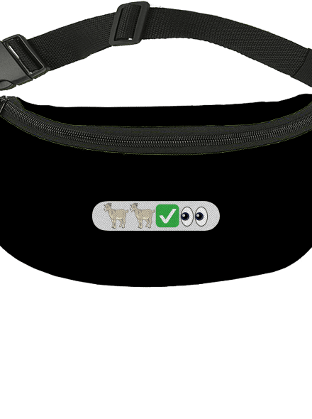 Emoji övtáska Black