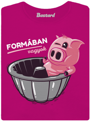 Formában női póló Fuchsia Red