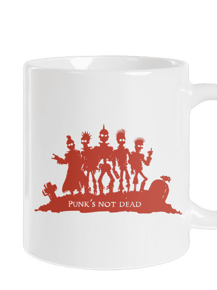 Punks not dead! hagyományos bögre White