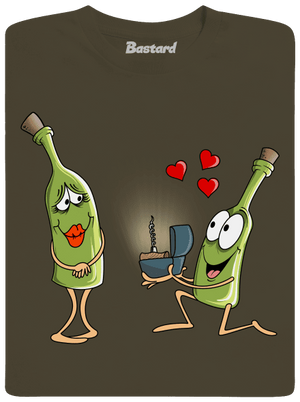 A bor szeretete férfi hosszú ujjú póló Urban Khaki