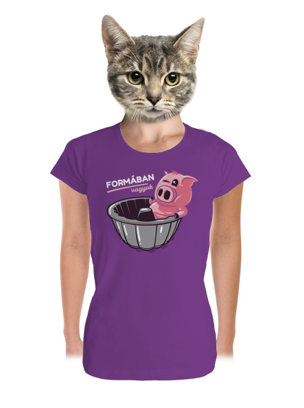 Formában prémium női póló Purple