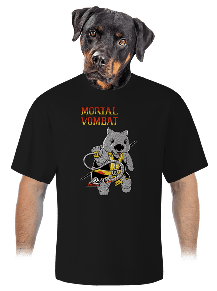 Mortal Vombat unisex túlméretezett póló Black