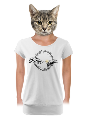 női póló elasztikus alsó szegéllyel