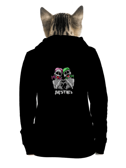 Besties cipzáras női pulóver Black