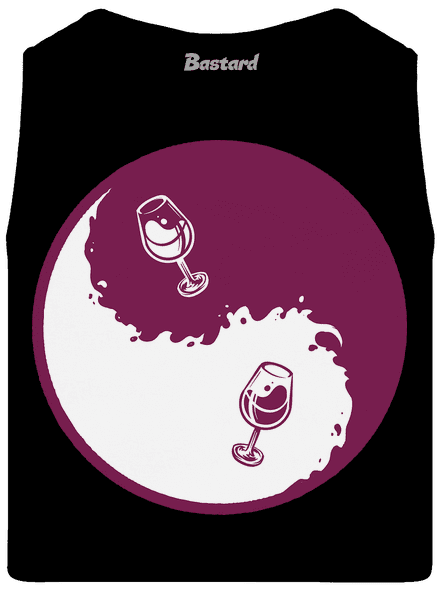 Yin Yang bor férfi trikó Black