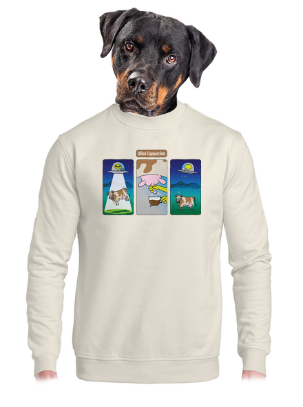 Alien Cappuccino unisex crewneck Off White