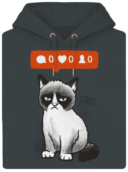 Grumpy unisex prémium pulóver Charcoal