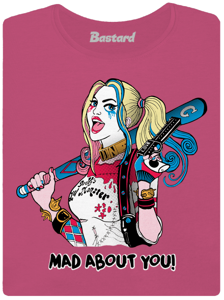 Joker és Harley prémium női póló Magenta