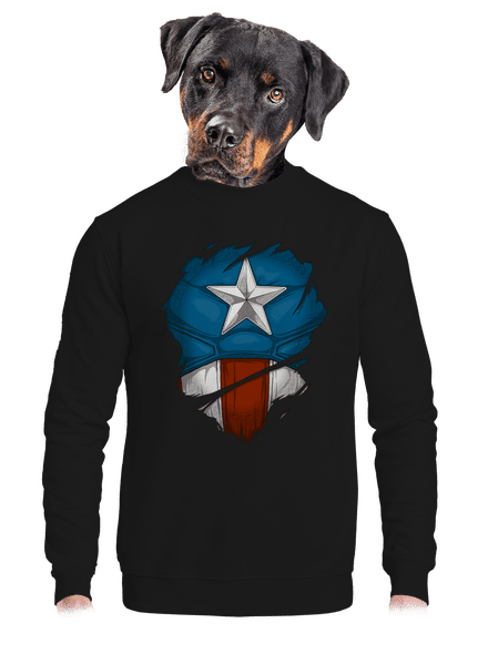 Captain inside unisex crewneck Black