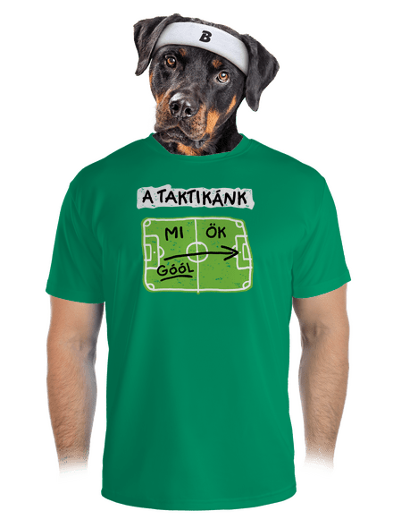 A futballtaktikánk férfi sportpóló Kelly Green Mal