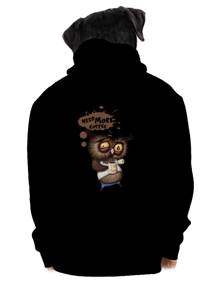 I need more coffee cipzáras férfi pulóver Black