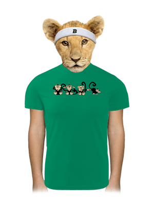 Majmok gyerek sport póló Kelly Green Mal