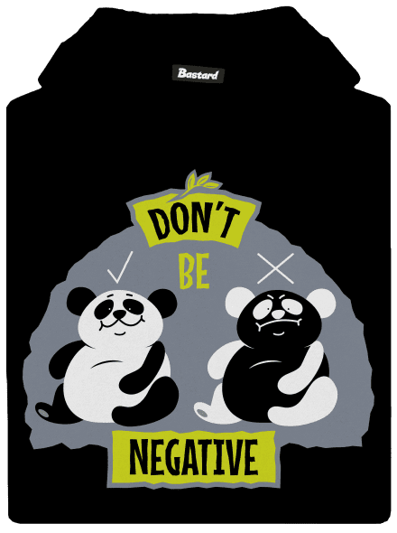 Don't be negative gyerek kenguruzsebes pulóver Black
