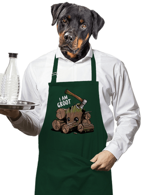 I Am Groot kötény Bottle Green