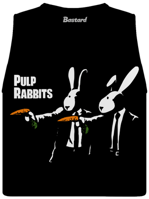 Pulp Rabbits női bővített trikó Black