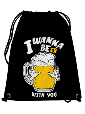 I wanna beer hátizsák Black