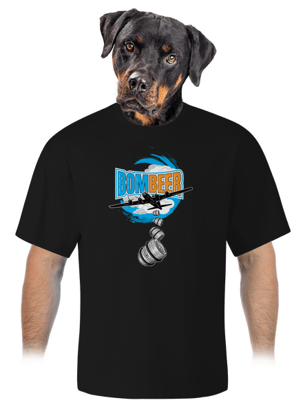 BomBeer unisex túlméretezett póló Black